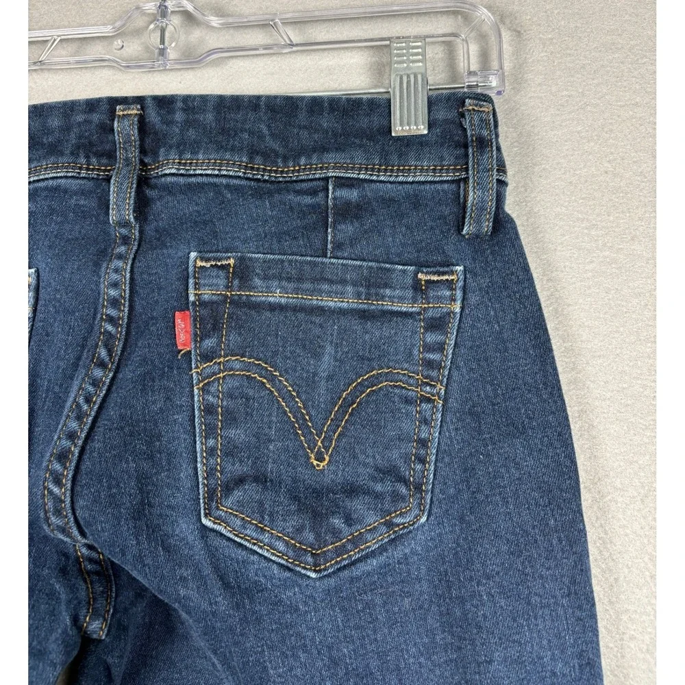 Levi's 545 Low Rise Flare Jeans Dark Wash Size 4 Medium Blue Denim Y2K